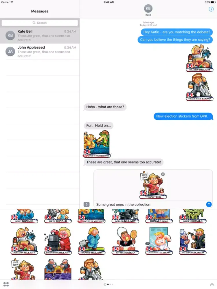 Garbage Pail Kids GPK Election Stickers iPad  スクリーンショット