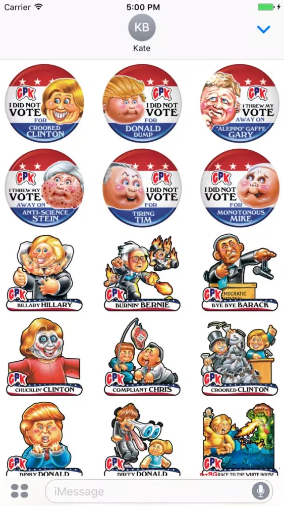 Garbage Pail Kids GPK Election Stickers スクリーンショット
