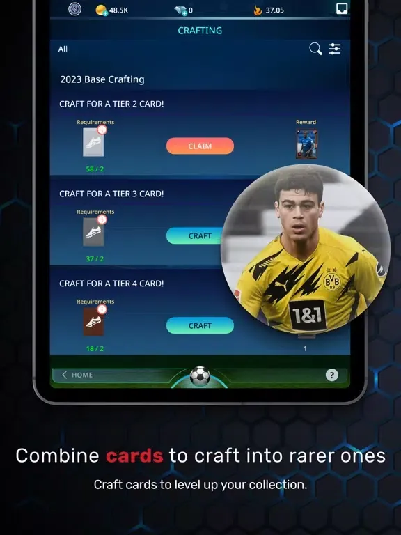 ภาพหน้าจอของ TOPPS® KICK® Card Trader