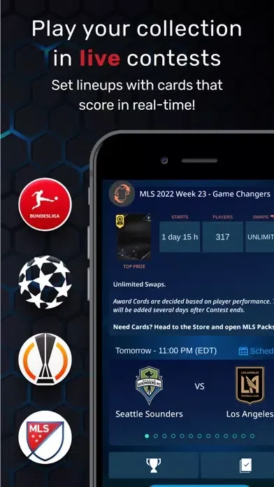 ภาพหน้าจอของ TOPPS® KICK® Card Trader