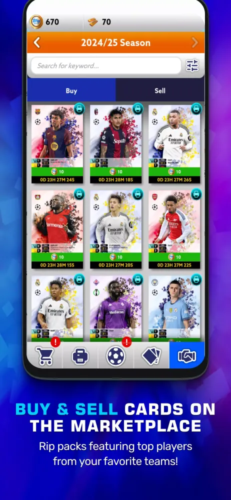 Zrzuty ekranu Topps Total Football®