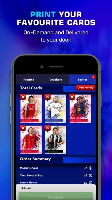 Capturas de tela do Topps Total Football®