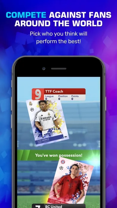 Capturas de tela do Topps Total Football®
