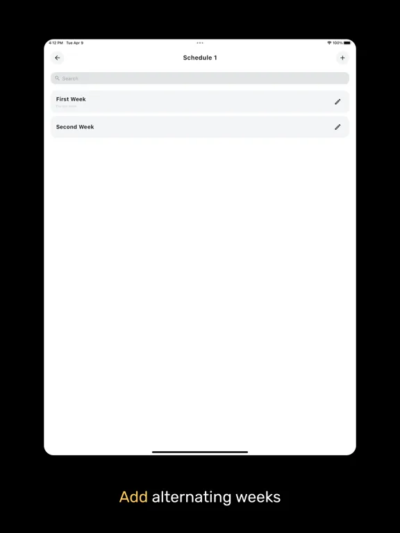 Studuck - Class schedule iPad  Screenshots