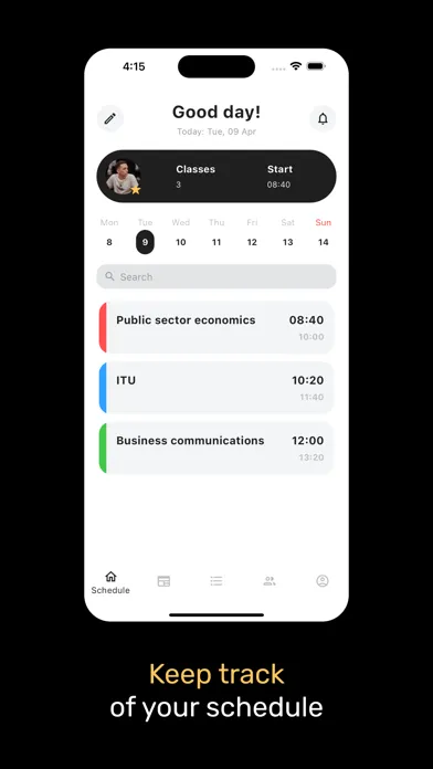 Studuck - Class schedule Screenshots