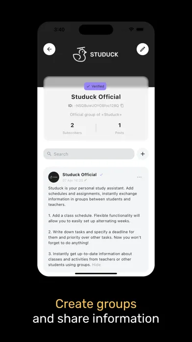 Studuck - Class schedule Screenshots
