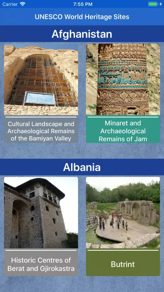 Tangkapan skrin World Heritage Sites - UNESCO