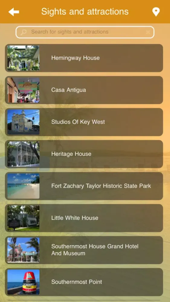 Tangkapan skrin Key West Travel Guide
