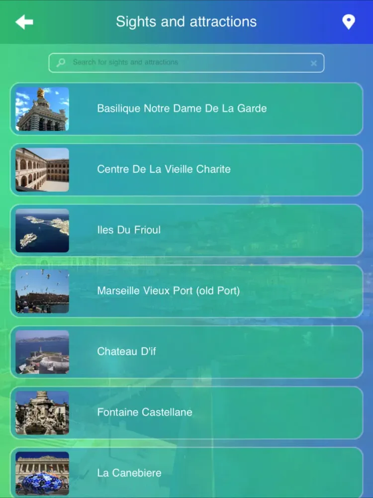 Ảnh chụp màn hình của Marseille Tourism iPad 