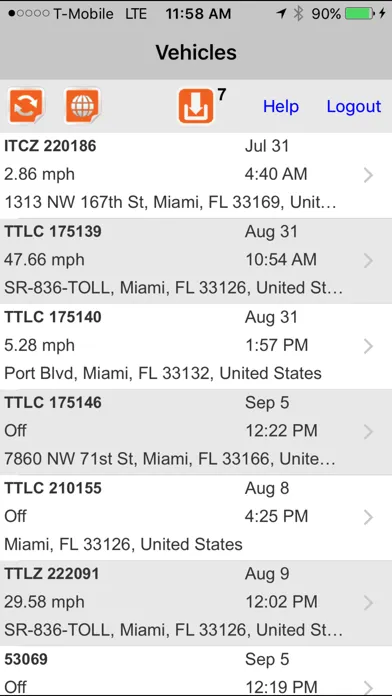 TopTracking Mobile Screenshots