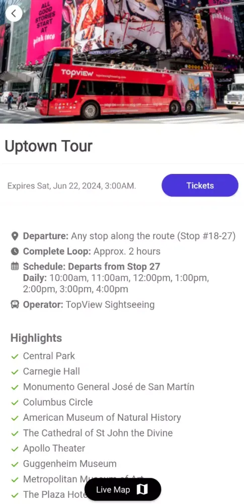 Zrzuty ekranu TopView Sightseeing