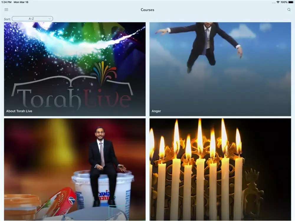 Tangkapan skrin Torah Live - Torah Videos iPad 