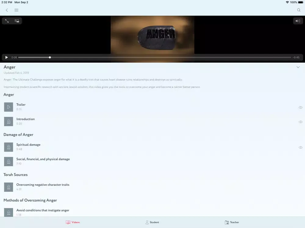 Tangkapan skrin Torah Live - Torah Videos iPad 