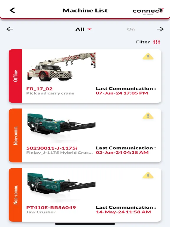 Terex Connect iPad  Ekran Görüntüleri