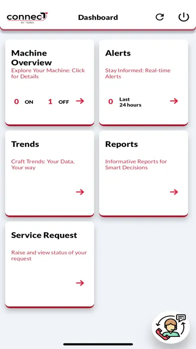 Terex Connect Ekran Görüntüleri