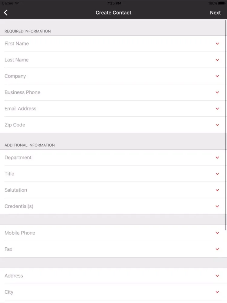 Скриншоты Toro Lead Capture Application iPad
