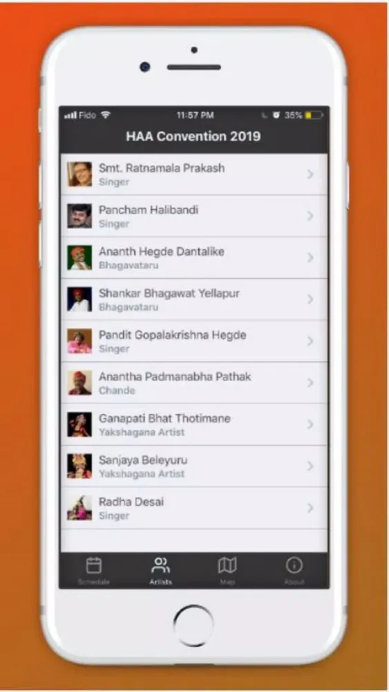 Zrzuty ekranu HAA Convention App