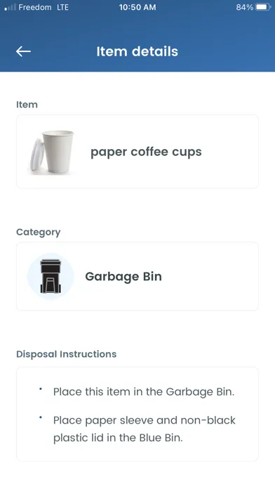 Zrzuty ekranu TOwaste – City of Toronto