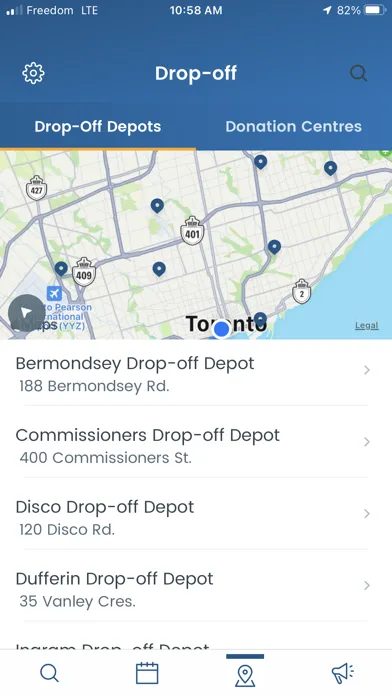 Zrzuty ekranu TOwaste – City of Toronto