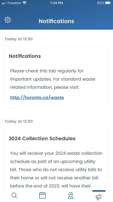 Zrzuty ekranu TOwaste – City of Toronto