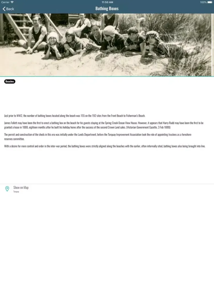 Torquay History iPad  स्क्रीनशॉट
