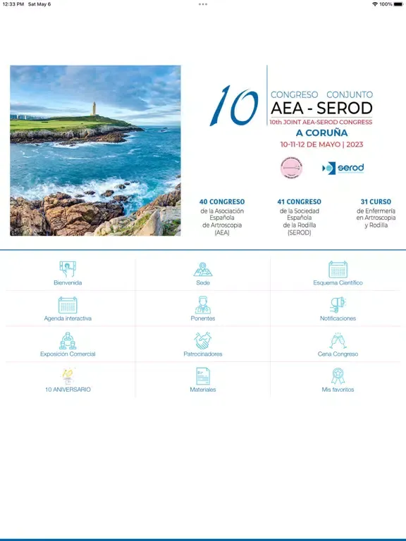 Capturas de tela do AEA - SEROD 2023 iPad 