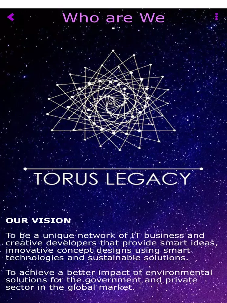 Tangkapan layar Torus Legacy App iPad 