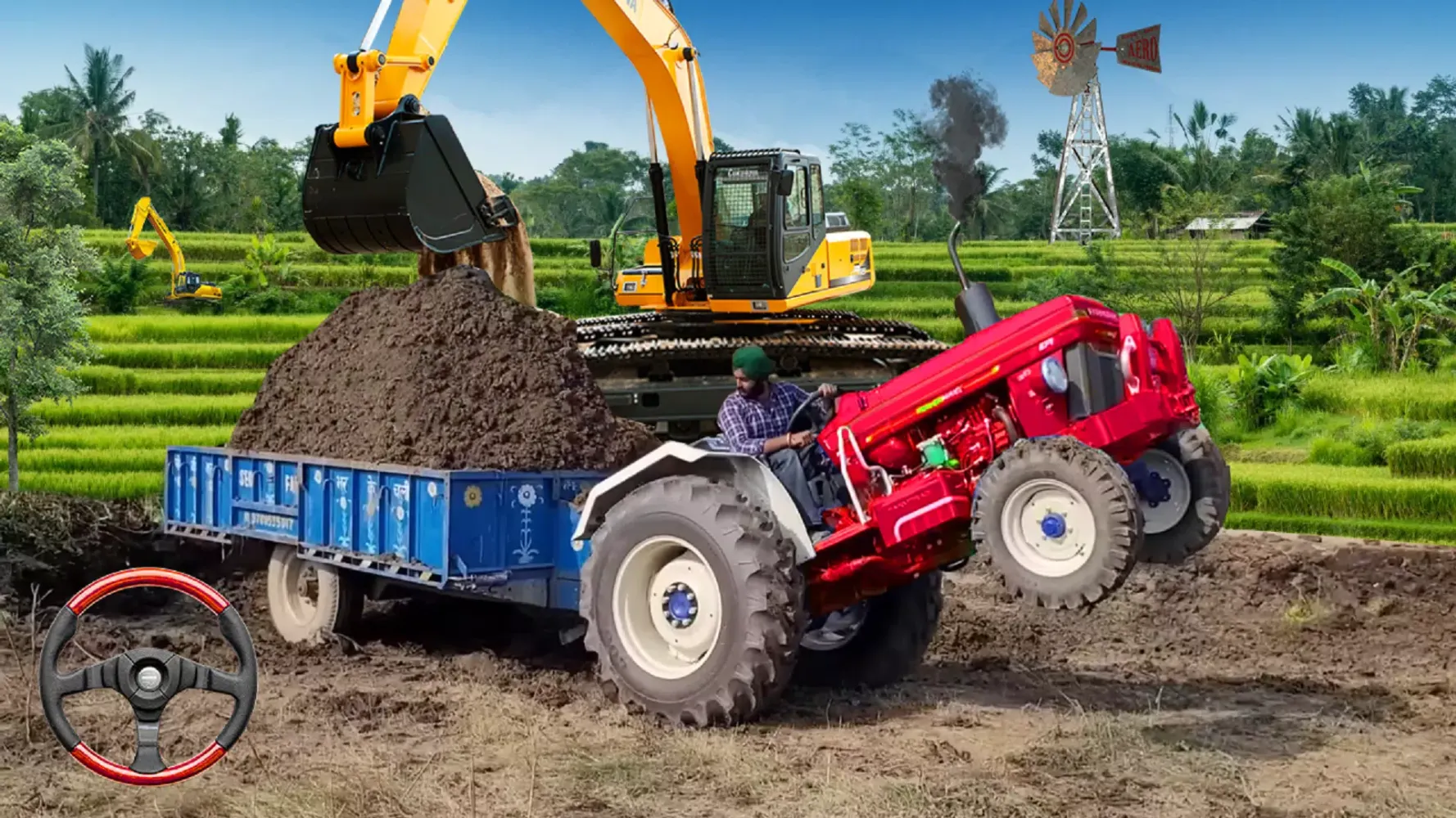 Tangkapan layar Real Tractor Game Simulator 2