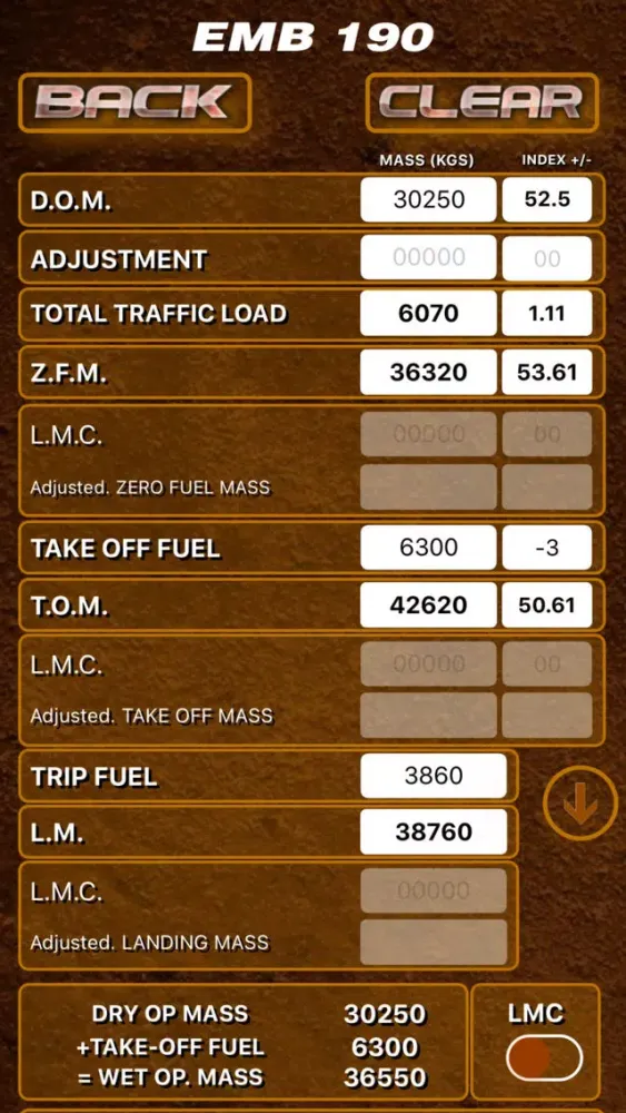 Zrzuty ekranu Embraer EMB