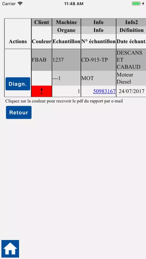 Captures d'écran de DIAGOTRUCKS QR APP