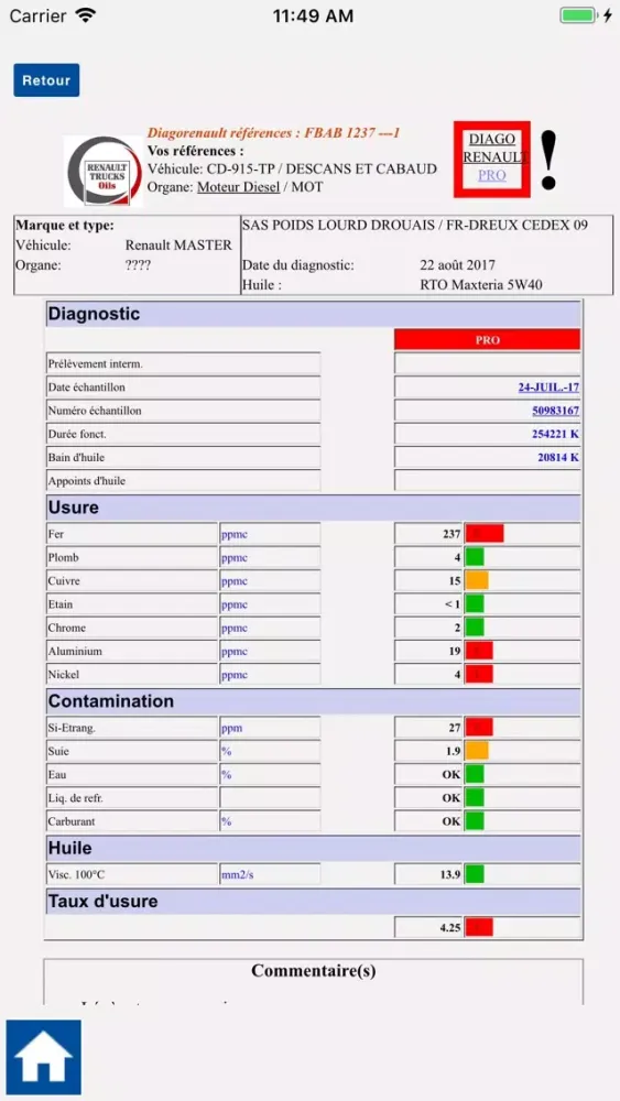 Captures d'écran de DIAGOTRUCKS QR APP