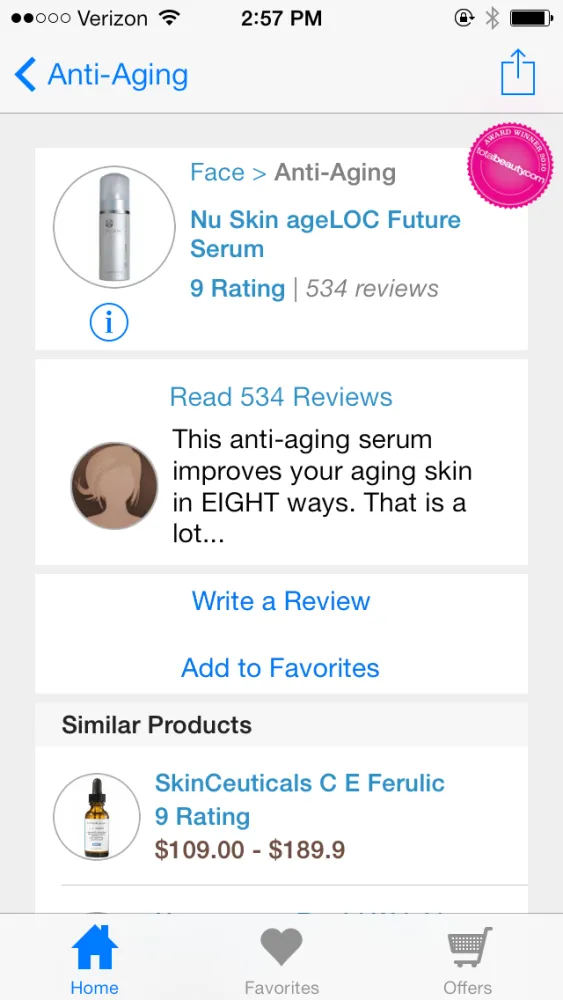Beauty Product Reviews by TotalBeauty.com स्क्रीनशॉट