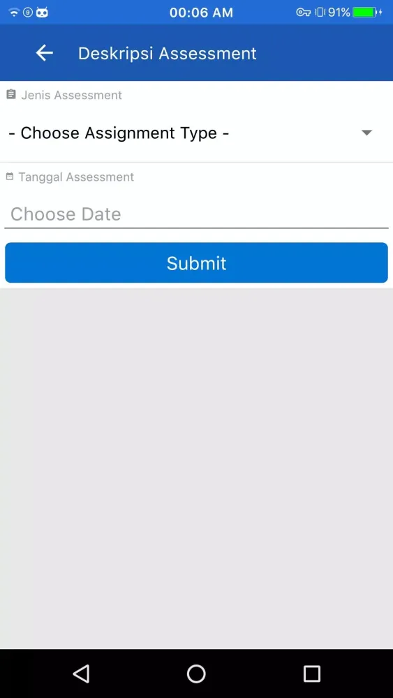TOTAL HSE Assessment Screenshots
