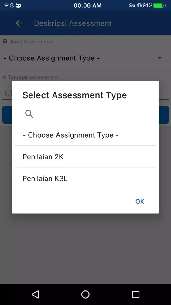 TOTAL HSE Assessment Screenshots