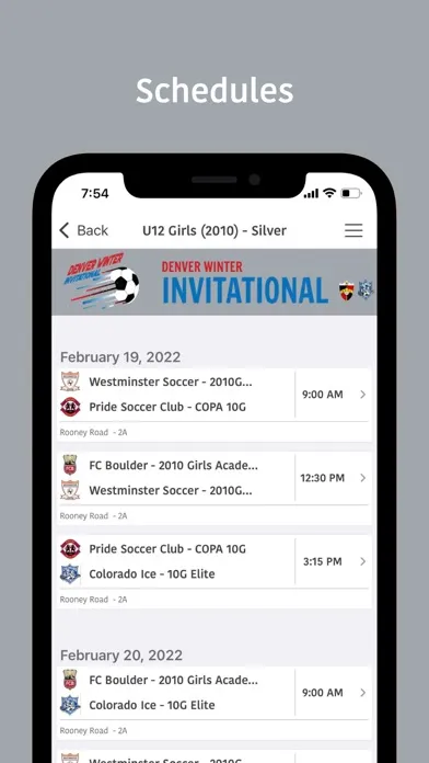 Capturas de tela do Denver Winter Invitational