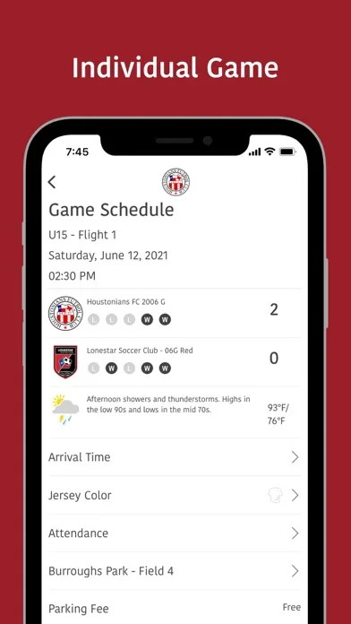 Capturas de pantalla de Houstonians Futbol Club