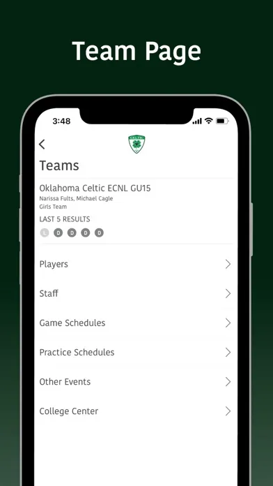 Capturas de pantalla de Oklahoma Celtic Soccer