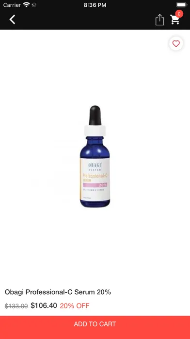 Ảnh chụp màn hình của Totality Skincare