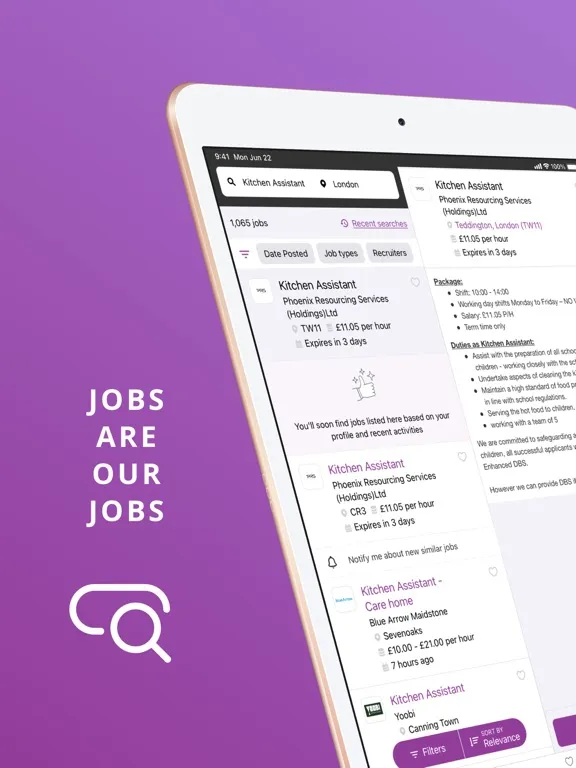 Capturas de tela do Caterer Job Search iPad 
