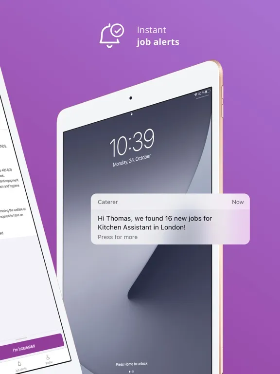 Capturas de tela do Caterer Job Search iPad 