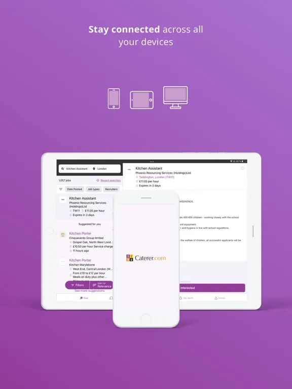 Capturas de tela do Caterer Job Search iPad 