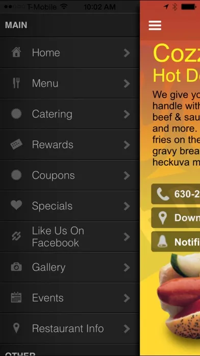 Capturas de tela do Cozzi Corner Hot Dogs & Beef