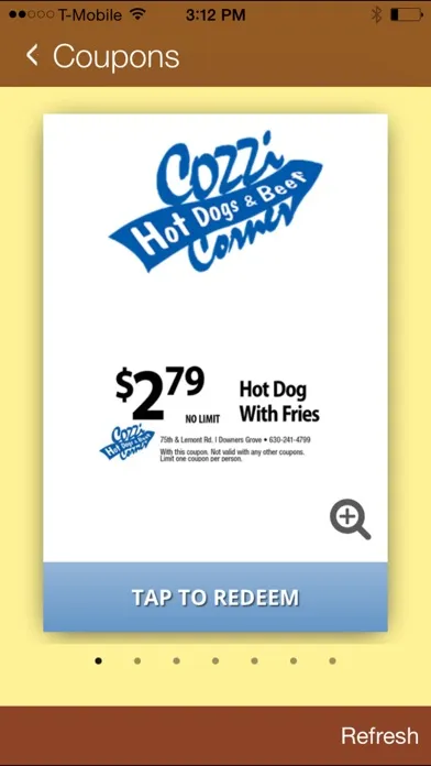 Capturas de tela do Cozzi Corner Hot Dogs & Beef