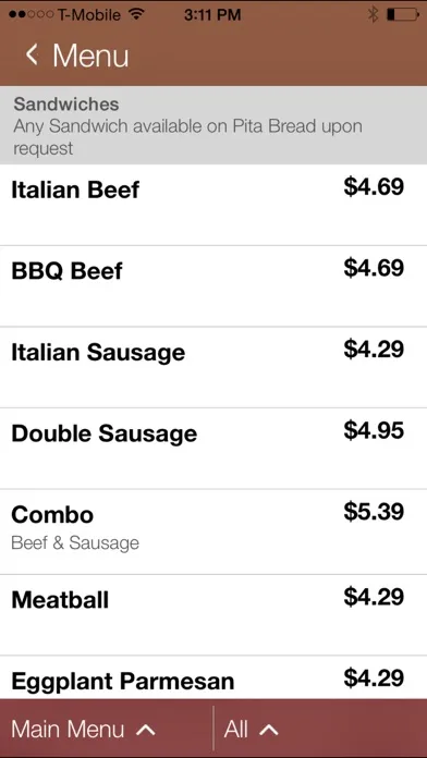Capturas de tela do Cozzi Corner Hot Dogs & Beef