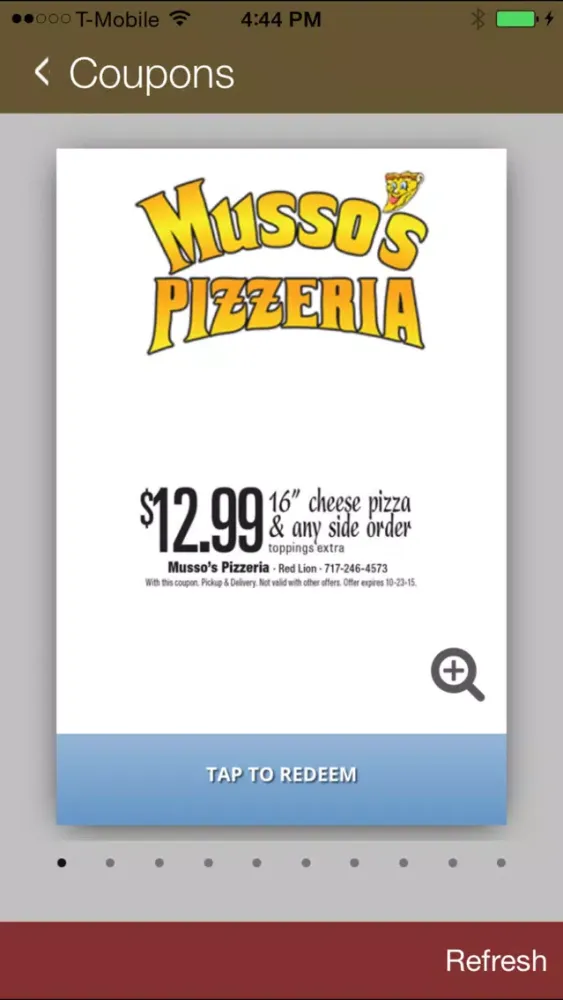 Ảnh chụp màn hình của Musso's Pizzeria