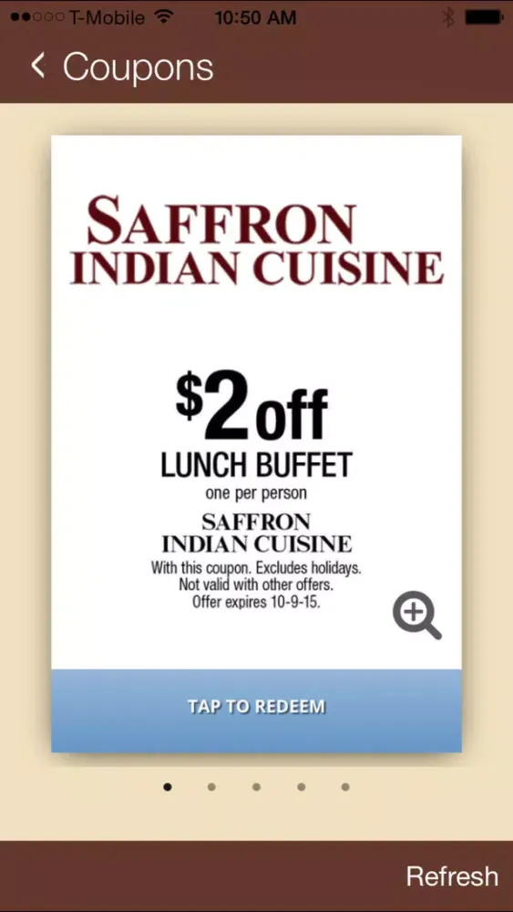 Ảnh chụp màn hình của Saffron Indian Cuisine