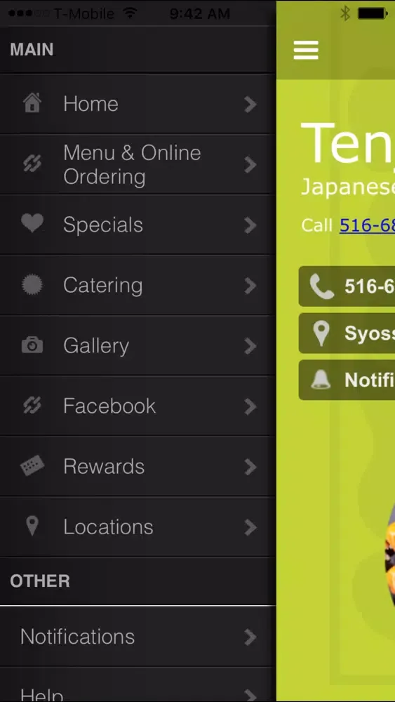 Tangkapan skrin Tenjin Japanese Restaurant