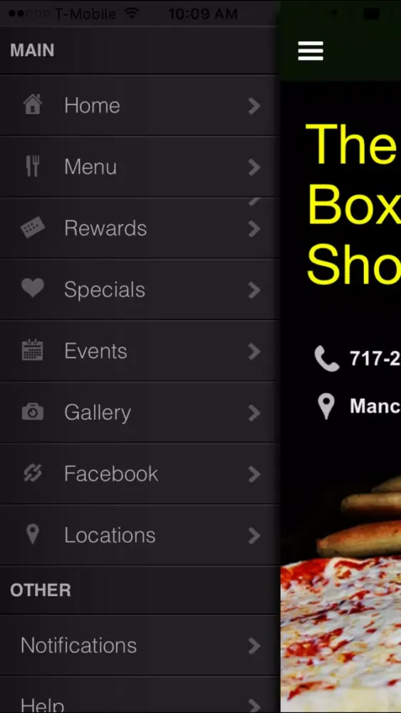 ภาพหน้าจอของ The Pizza Box & Hoagie Shop