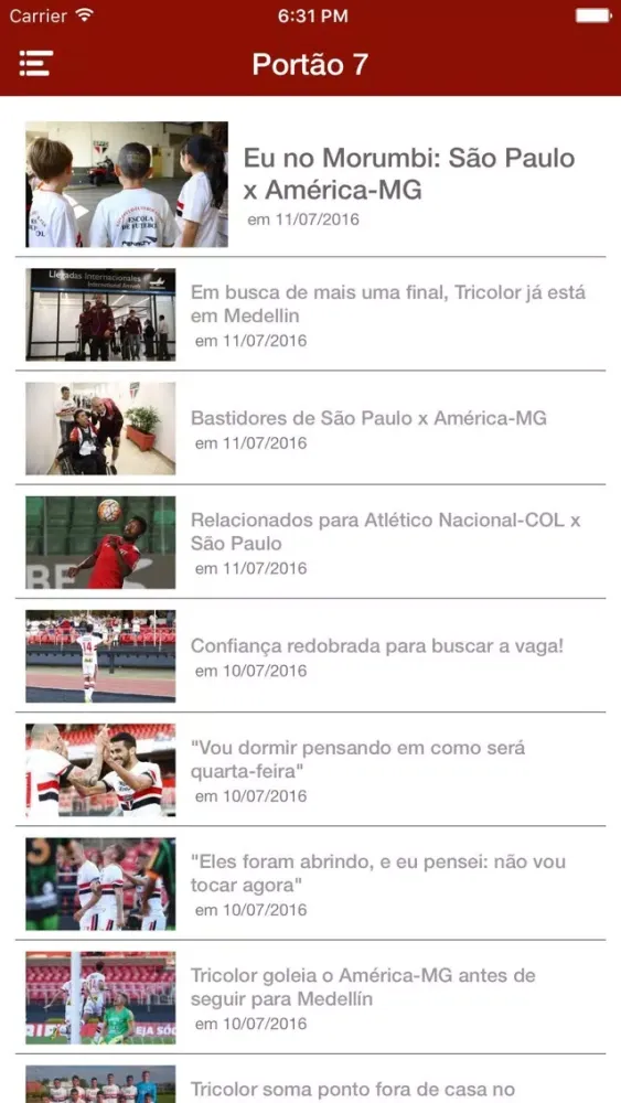 Zrzuty ekranu Portão 7 – São Paulo Futebol Clube