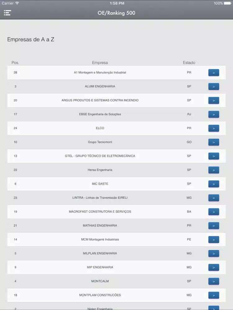 Ranking 500/OE iPad  Ekran Görüntüleri